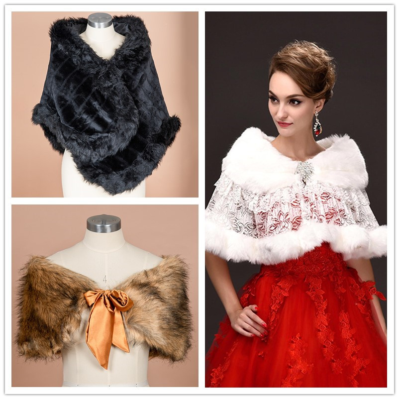 Stole Wedding Shawl - Fashion All Styles Bridal Faux Fur