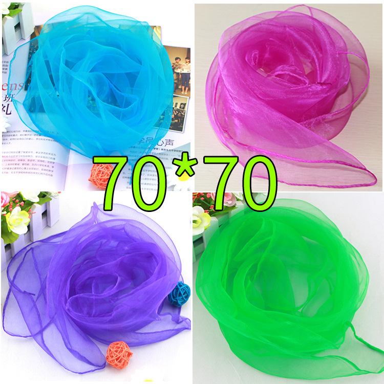 Scarf Silk Square - Solid Color Chiffon Small Silk Scarf