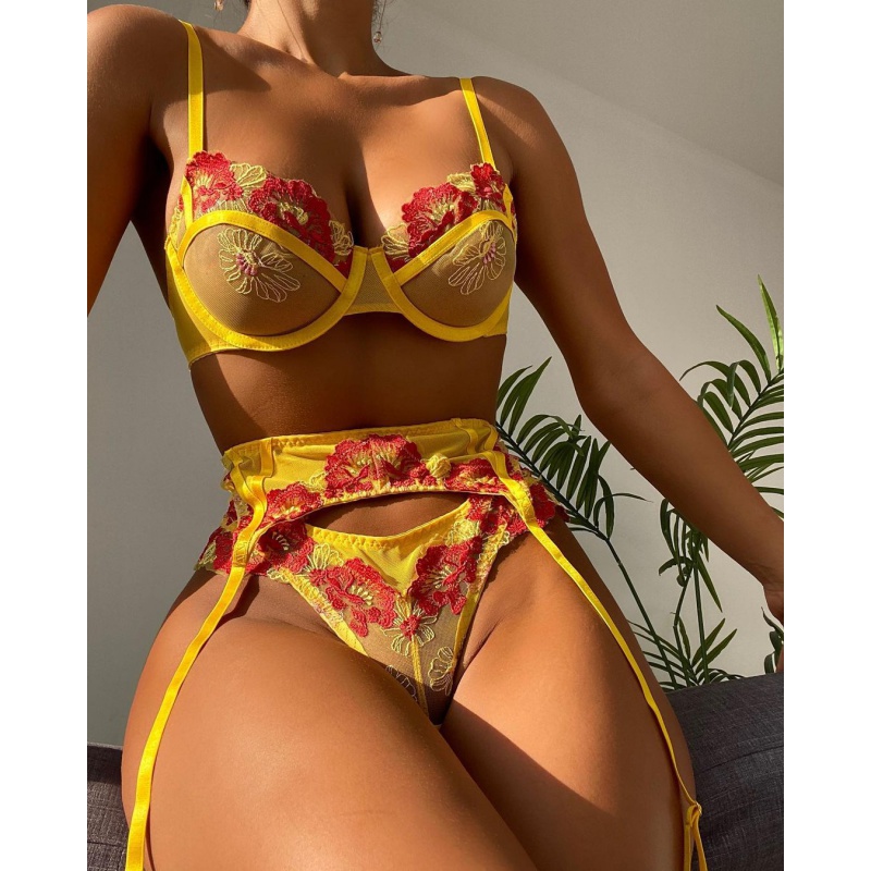 Silk Tie Striped - Bikini Fashion Lace Embroidery Sexy Socks