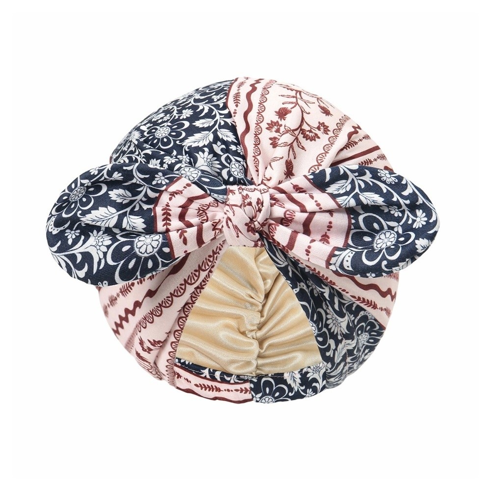 Bow Tie Pre Tied - Satin Lined Bandana Turban Hat Paisley