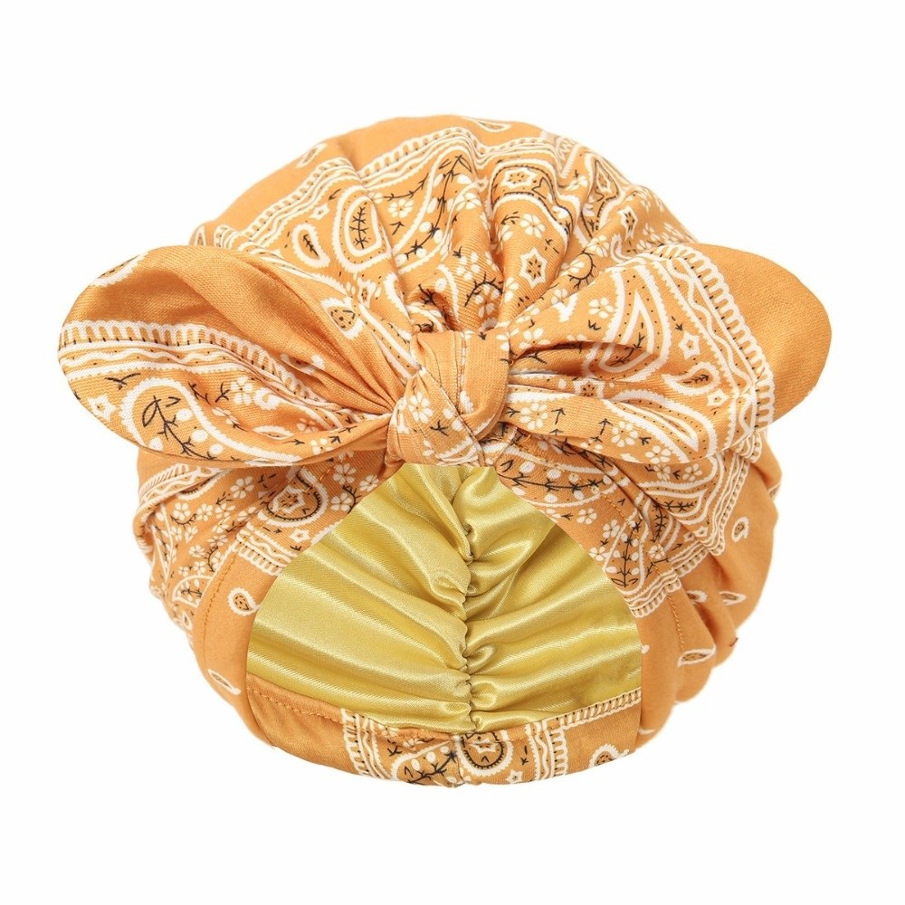 Satin Lined Bandana Turban Hat - Bow Tie Pre Tied 评论和价格
