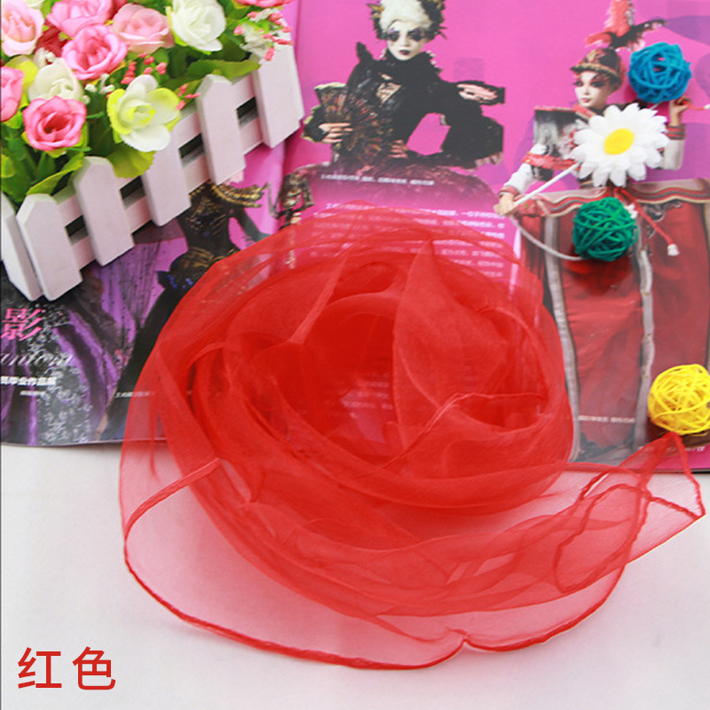Solid Color Chiffon Small Silk - Scarf Silk Square 评论和价格