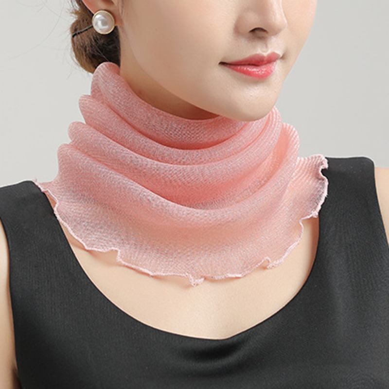 Spring Summer Chiffon Neck Col - Face Scarf Mask 评论和价格
