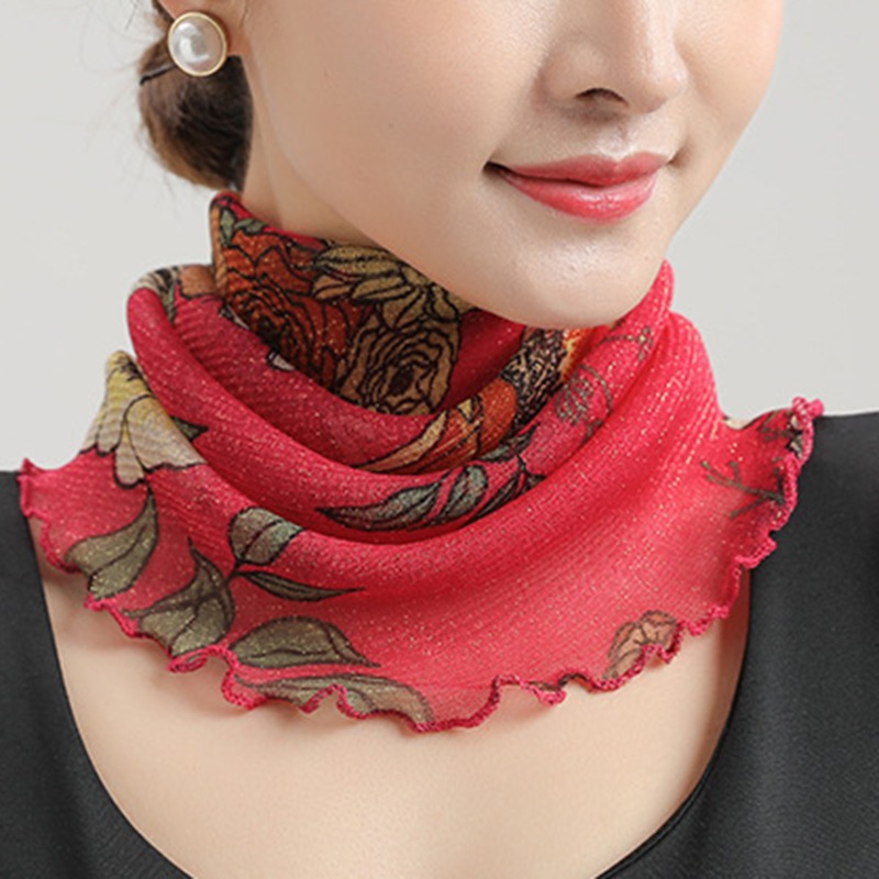 Spring Summer Chiffon Neck Col - Face Scarf Mask 评论和价格