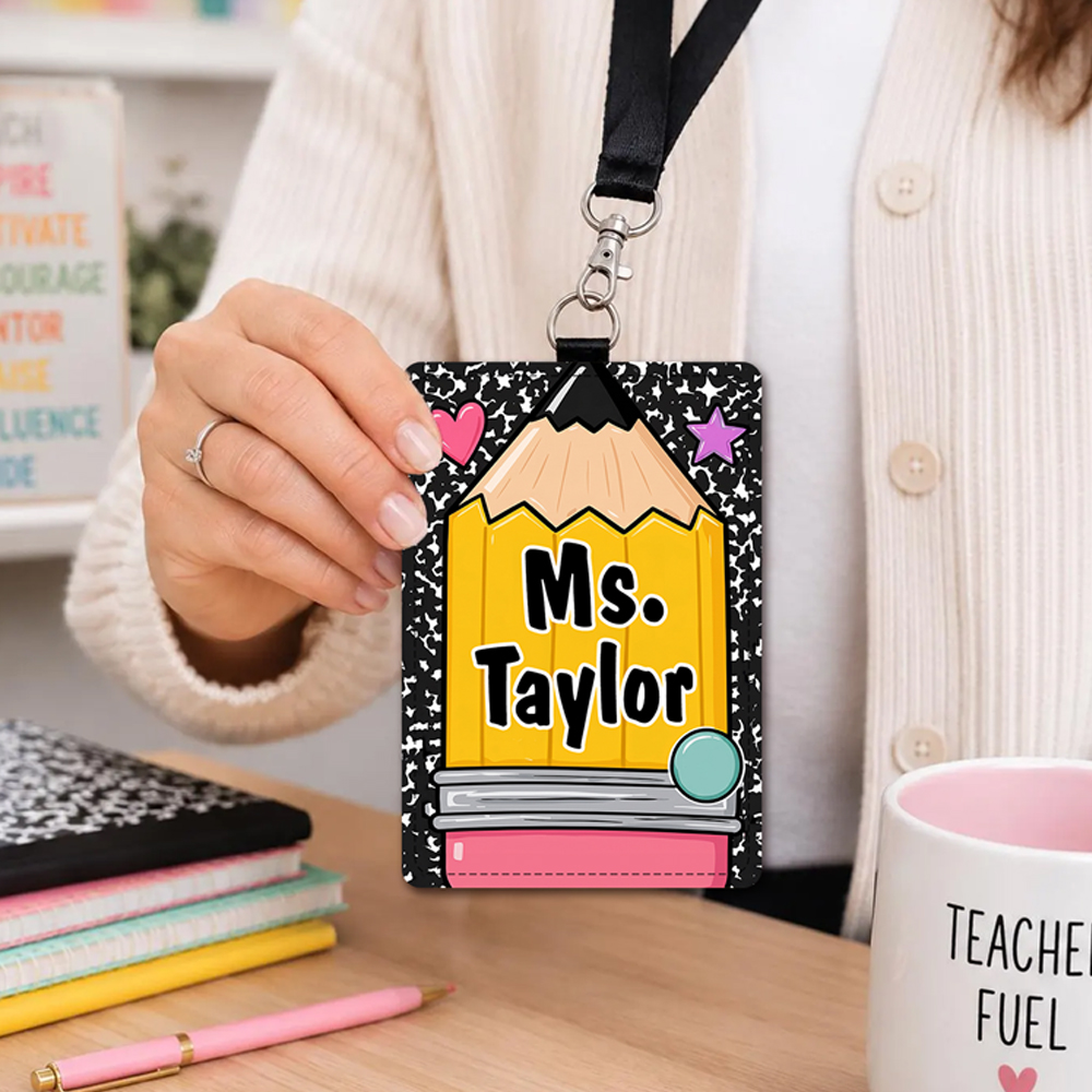 Custom Text Teacher ID Badge H - Lanyard Badge Holder 评论和价格