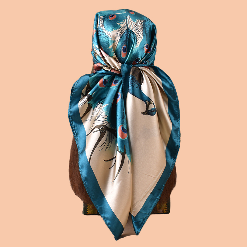 1PC Ladies Large Square Scarf  - Scarf Silk Square 评论和价格