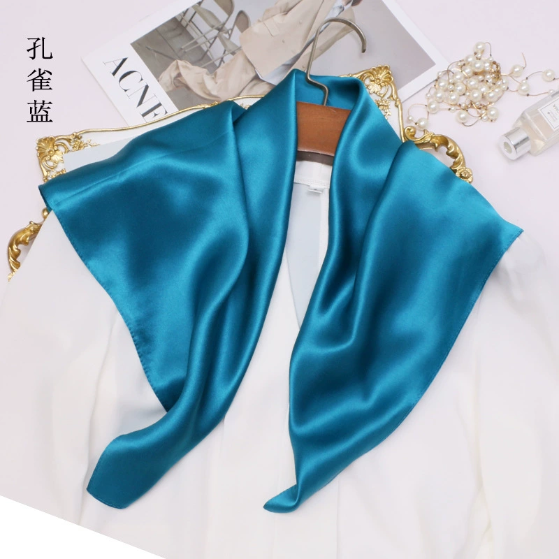 Spring & Summer Solid Color Mu - Scarf Silk Square 评论和价格